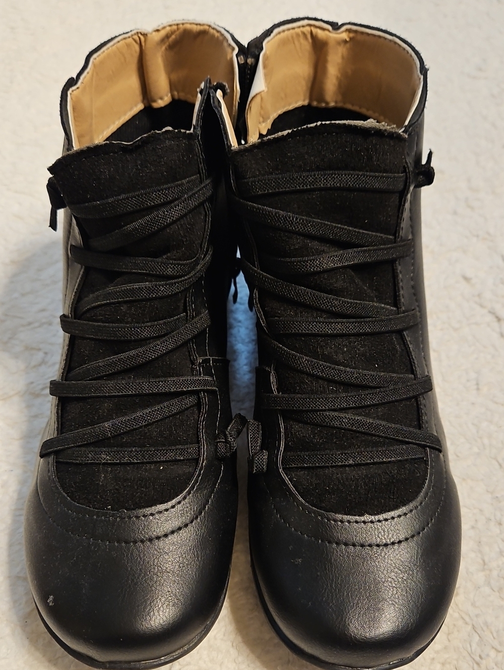 Classic Black Women's Lace-Up Ankle Boots